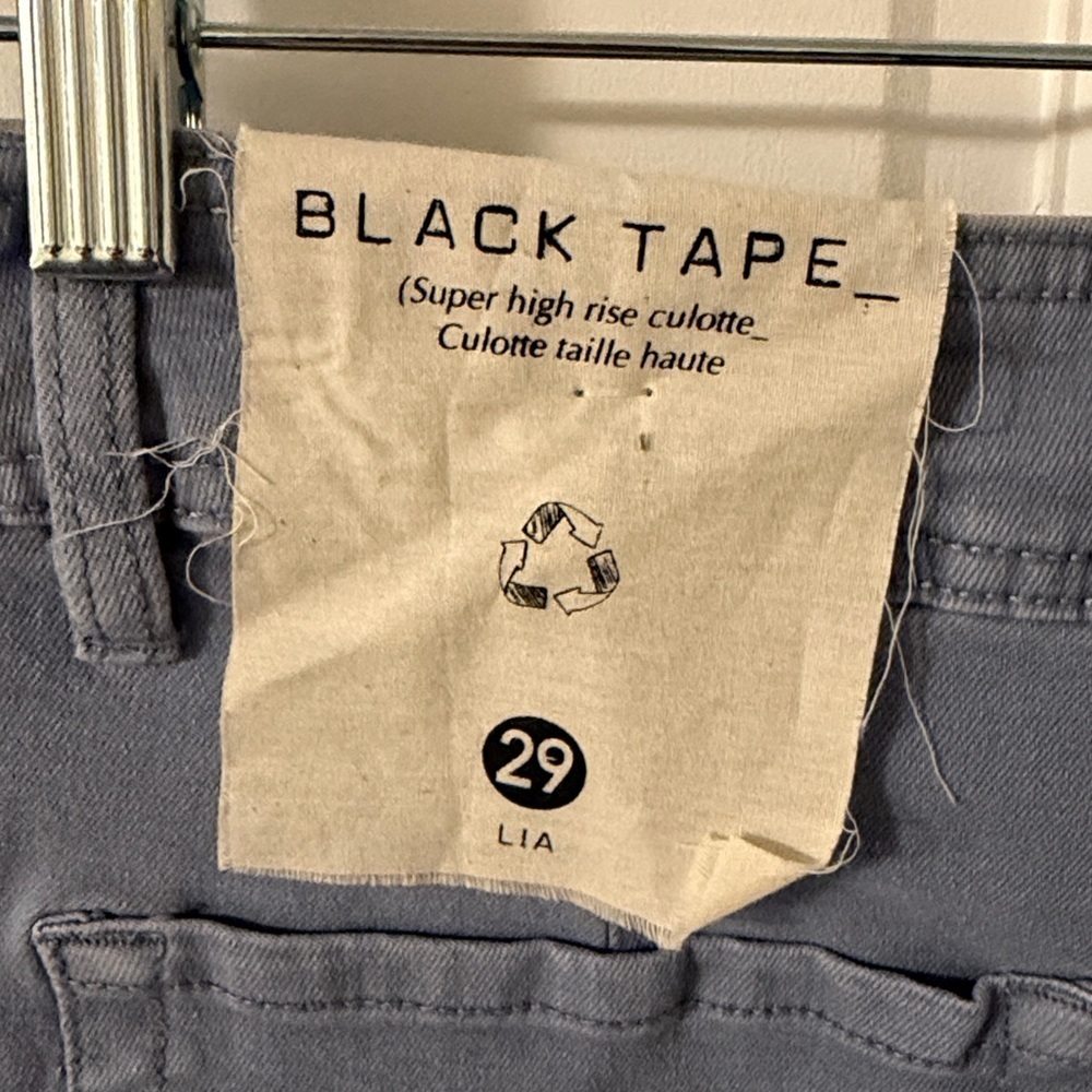 NWT Black Tape Women’s Lia Super High Rise Wide Leg Crops Pastel Blue Wash 29 - Picture 11 of 13